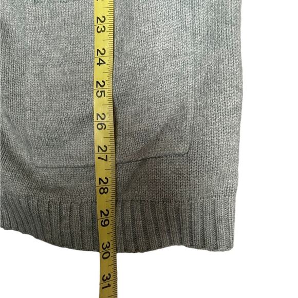 Zara Sweater Cardigan Girls 13-14 Outdoor Distressed Knitted Open Front Gray - Picture 8 of 12